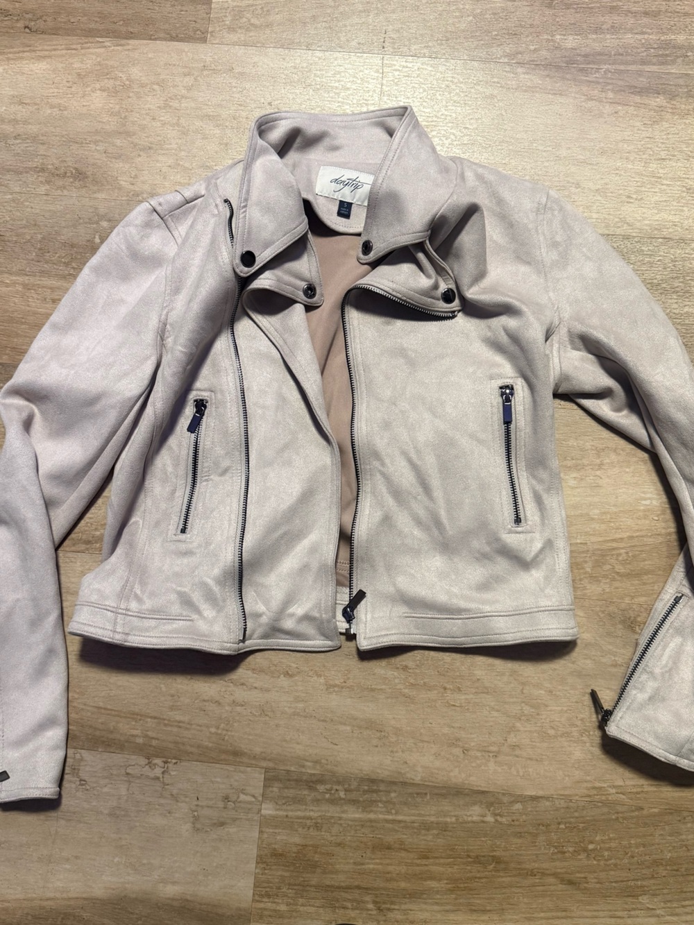 Light Taupe Women's Moto Jacket